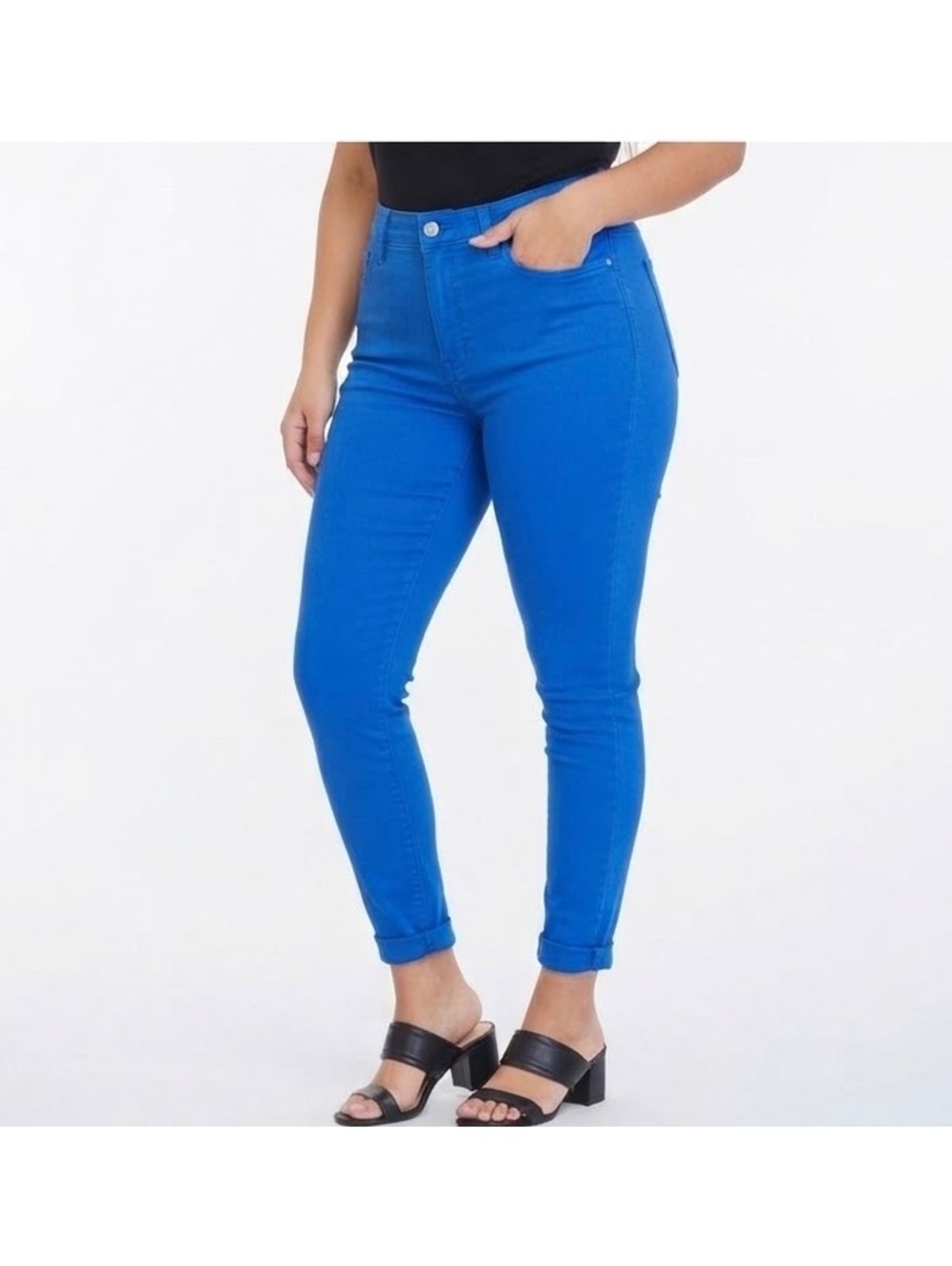 Judy Blue Royal Blue Garment Dyed High-Waisted Skinny Jeans | Size 9/29